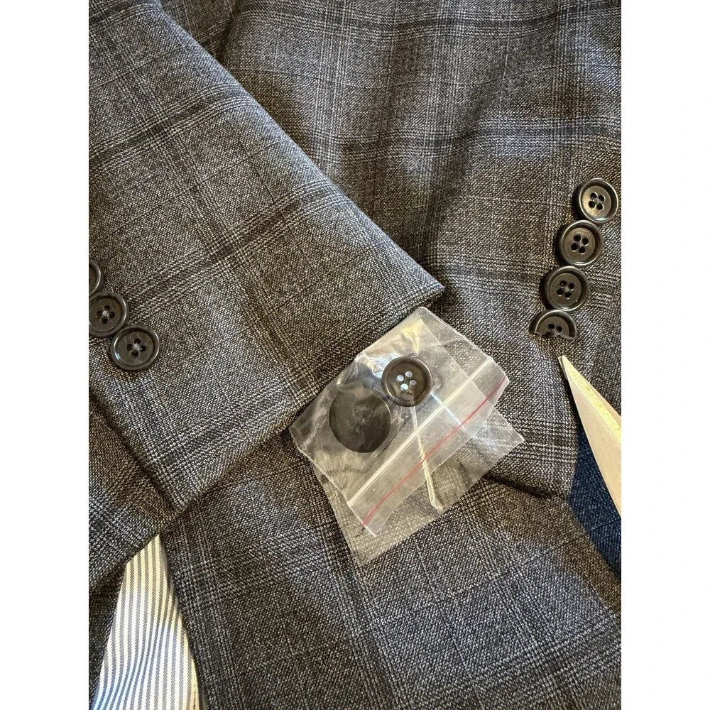 Brooks Brothers Explorer 50R Gray Plaid Wool Blend Sport Coat Regent Fit